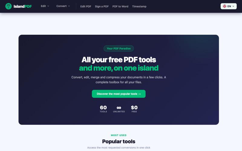 IslandPDF — Your PDF Paradise — screenshot