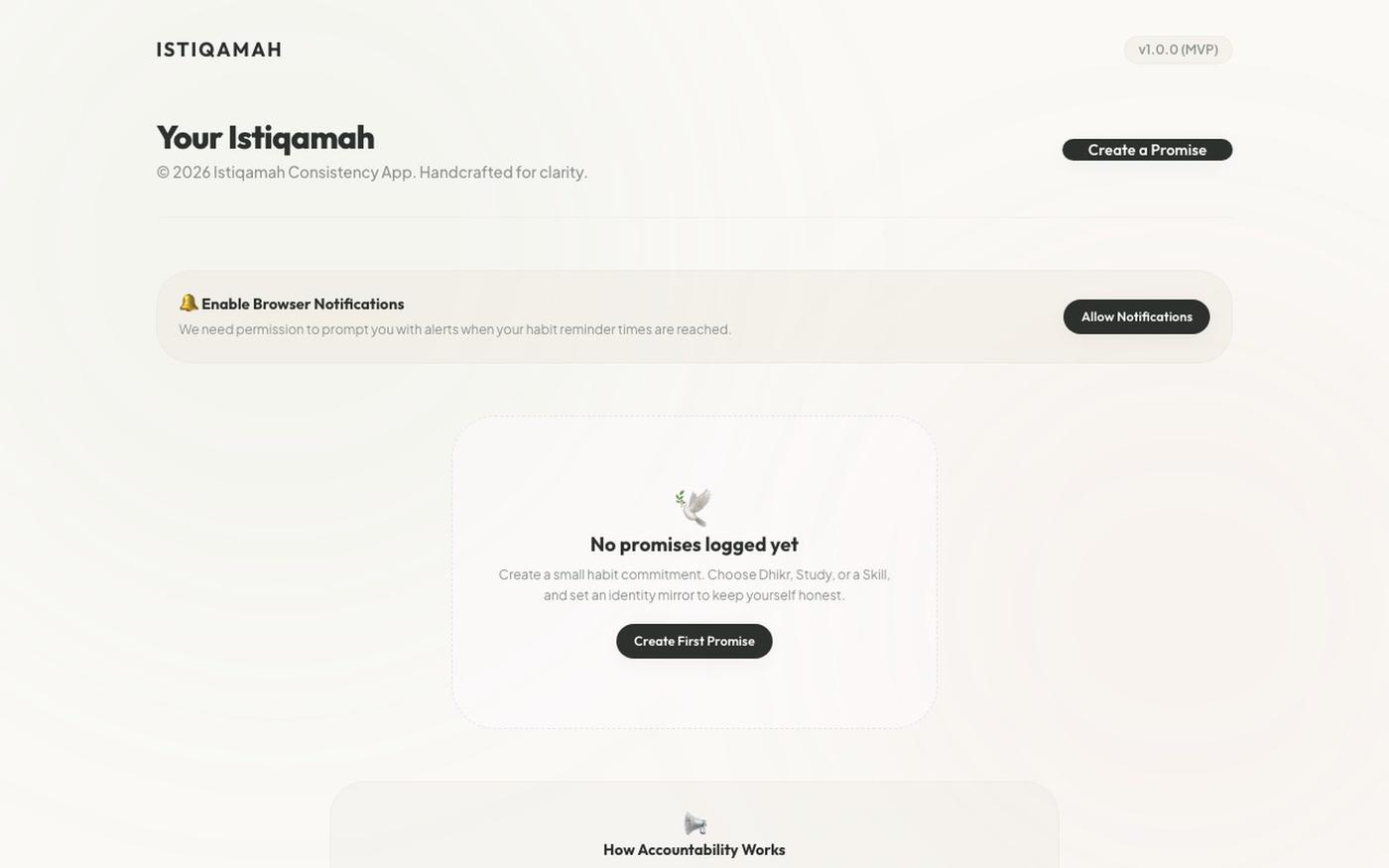 Istiqamah | Consistency App — screenshot