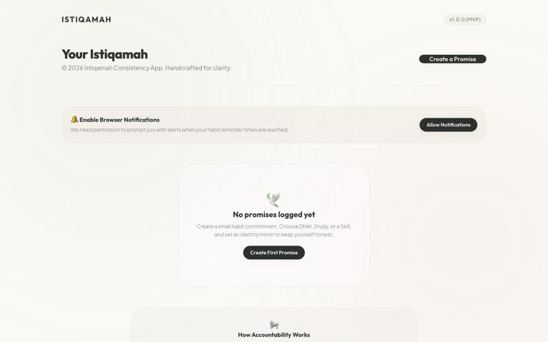 Istiqamah | Consistency App — screenshot