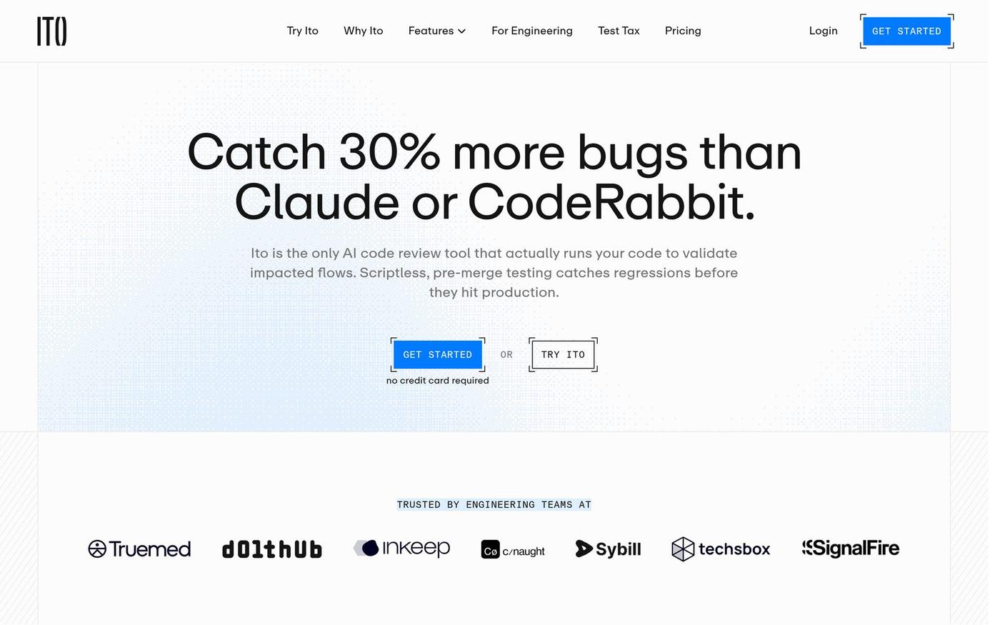 AI Code Review that Runs Code | Ito | Catch 4x More Bugs — screenshot