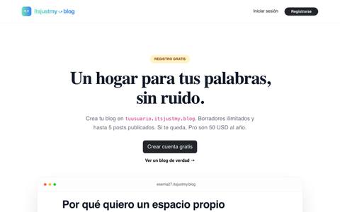Un hogar para tus palabras | itsjustmy.blog — screenshot
