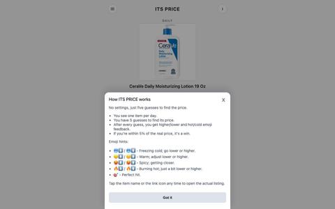 ITS PRICE - Daily Price Game — screenshot