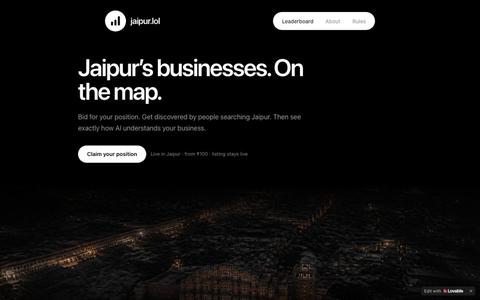 jaipur.lol - Jaipur business leaderboard — screenshot