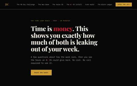 The Time Leak Audit | Free 10 Minute AI Audit | James Black Consulting — screenshot