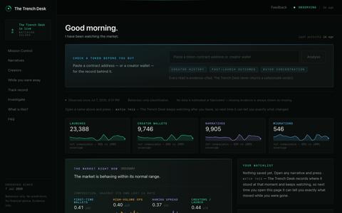 The Trench Desk — screenshot