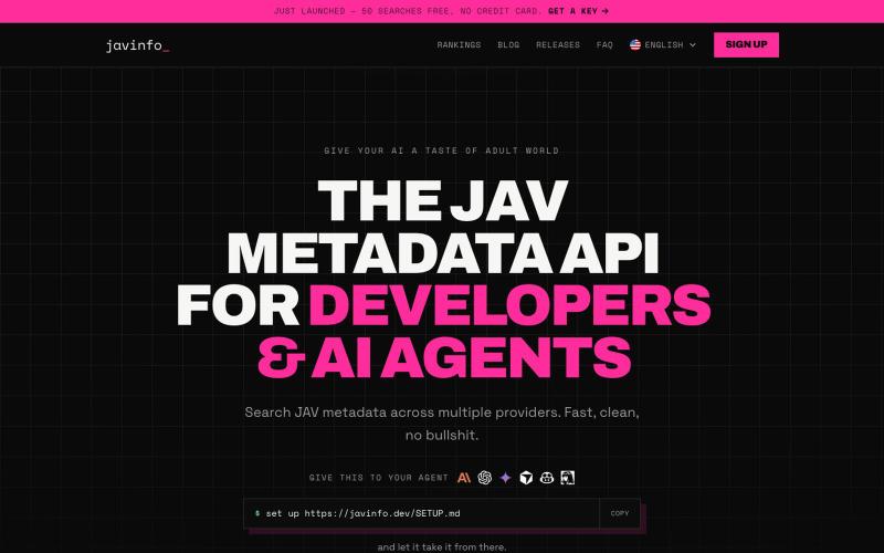 JAV Metadata Search API — Multi-Provider | javinfo — screenshot