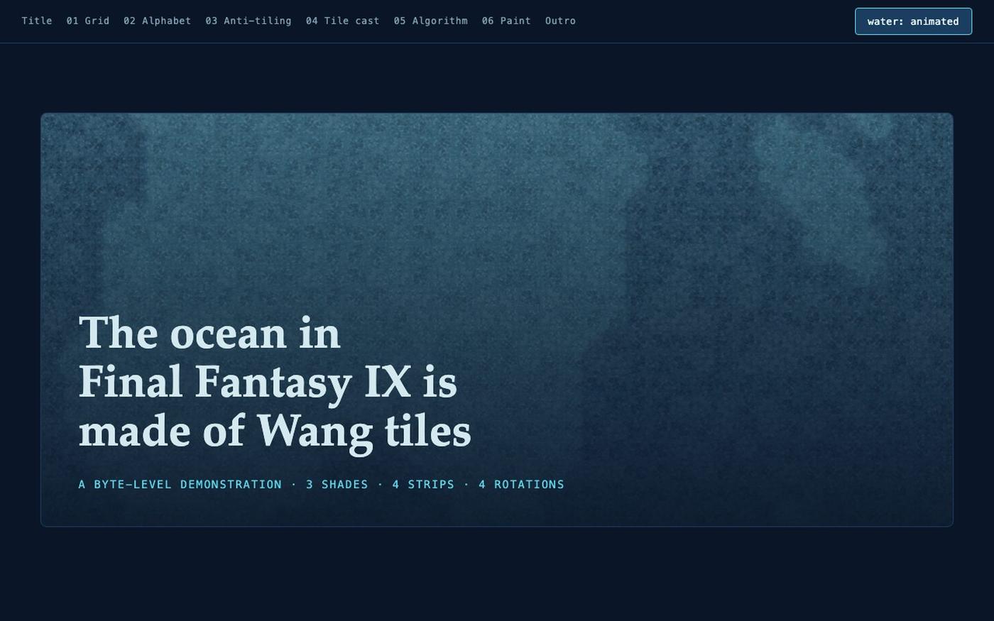 FF9's Ocean Is Made of Wang Tiles — screenshot