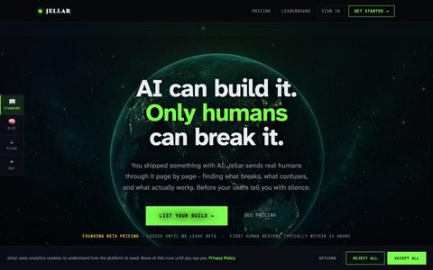 Jellar - Human Signal testing for AI builders — screenshot