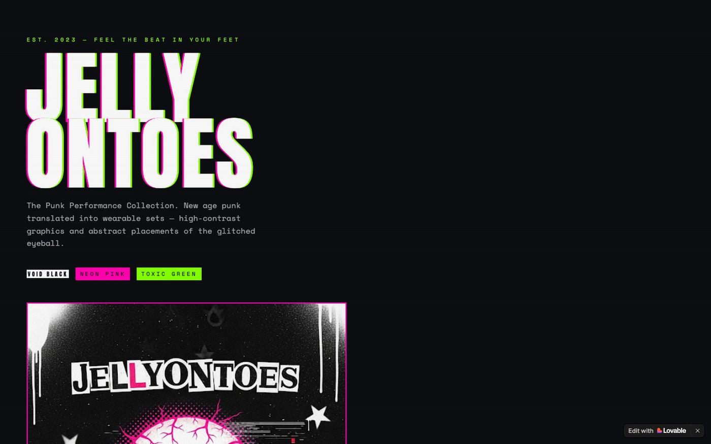 Jellyontoes — The Punk Performance Collection — screenshot