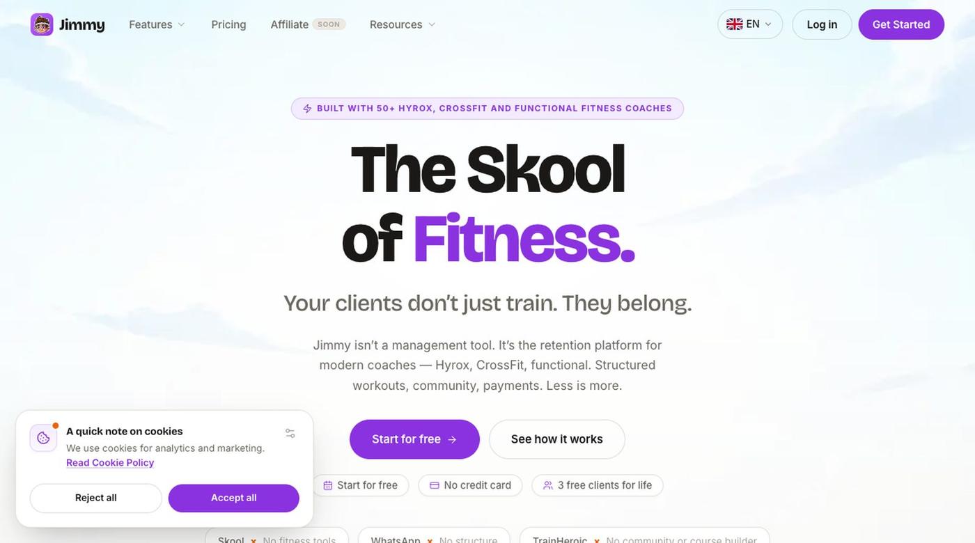 Jimmy — The Skool of Fitness | Coaching Software for Coaches — screenshot