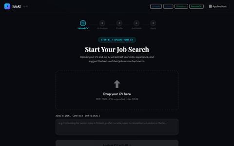 JobAI – AI-Powered Job Applications — screenshot