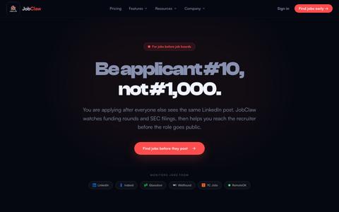 AI Job Search Agent | JobClaw — screenshot