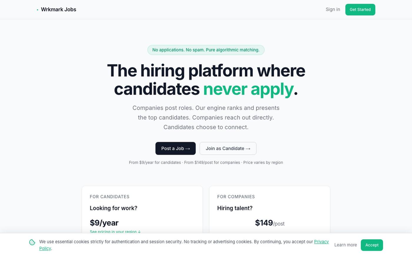 Wrkmark Jobs — screenshot