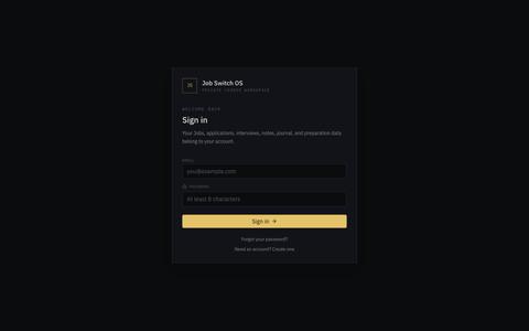 Job Switch OS — screenshot