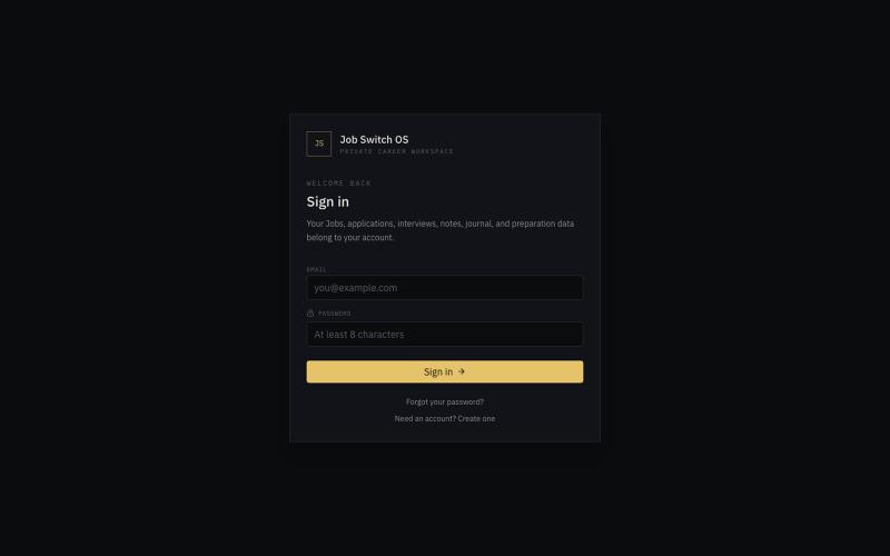 Job Switch OS — screenshot