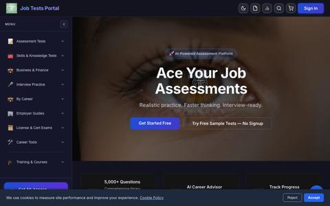Free Aptitude Test Practice & Exam Prep | Job Tests Portal — screenshot
