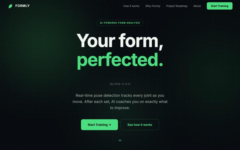 Landing page design — screenshot