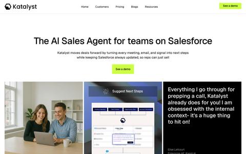 Katalyst AI | AI Sales Agent That Works your Salesforce Pipeline — screenshot