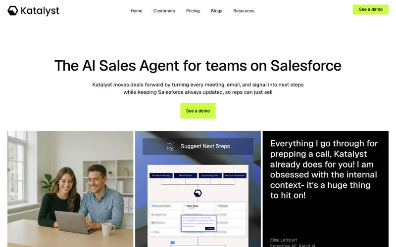 Katalyst AI | AI Sales Agent That Works your Salesforce Pipeline — screenshot