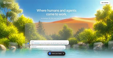 Oasis | where humans and agents come to work — screenshot