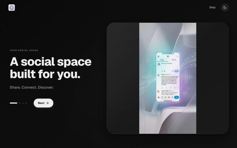 Jortion — Social Platform for Sharing, Connecting & Discovering — screenshot