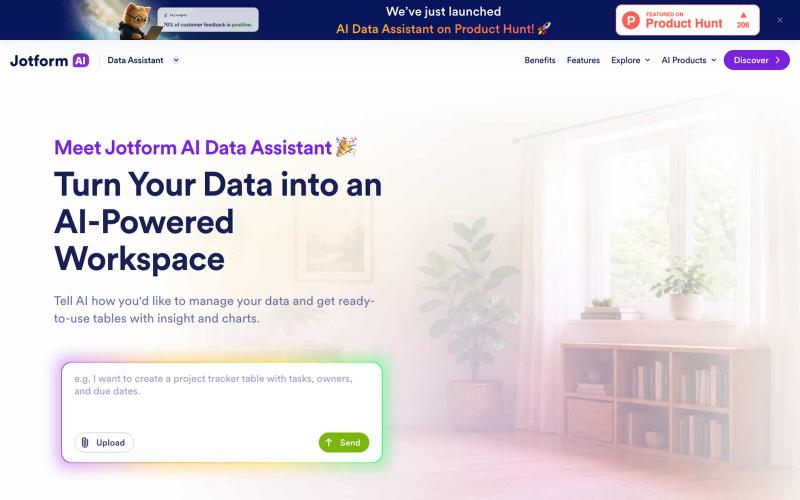 Jotform AI Data Assistant: Analyze Data with AI in Seconds — screenshot