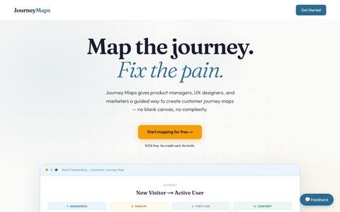 Journey Maps — Free Customer Journey Mapping Tool — screenshot