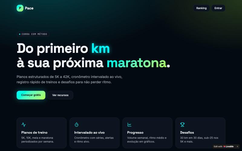 Pace — Treinos de corrida com foco — screenshot