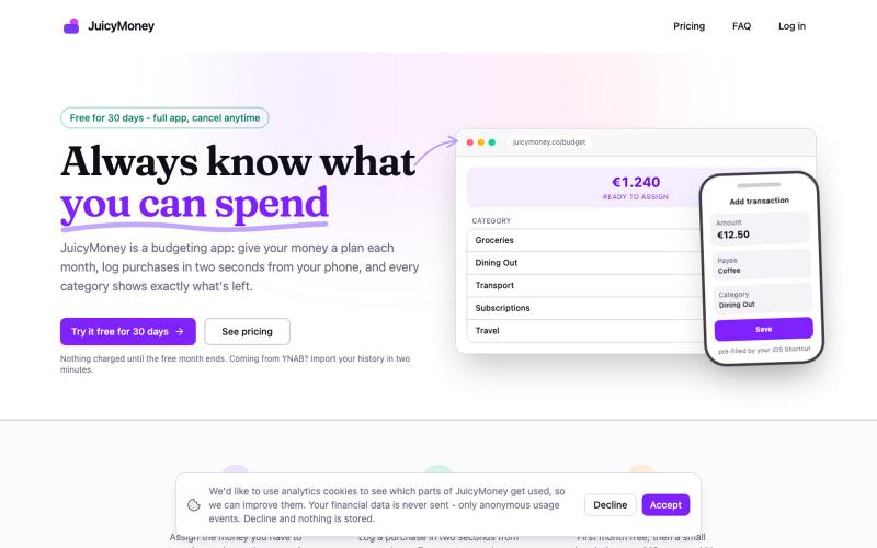 JuicyMoney — screenshot