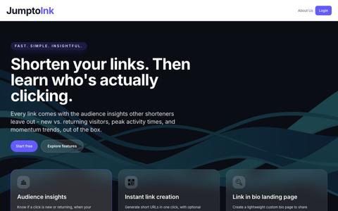 Jumptolnk - URL Shortener with Visitor Insights & Link Analytics — screenshot