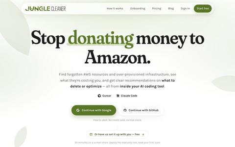 Jungle Cleaner — Stop donating money to Amazon — screenshot