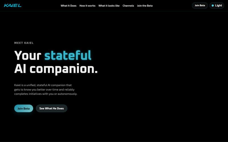 Kaiel | Your Stateful AI Companion — screenshot