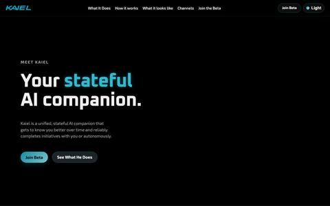 Kaiel | Your Stateful AI Companion — screenshot