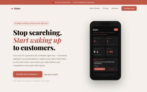 Kairo — Find Customers Already Looking For You — screenshot