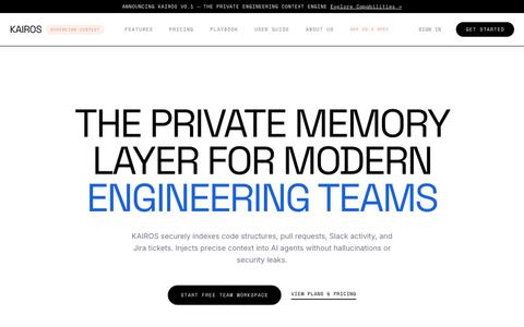 KAIROS | Durable Context Layer for Modern Tech Teams — screenshot