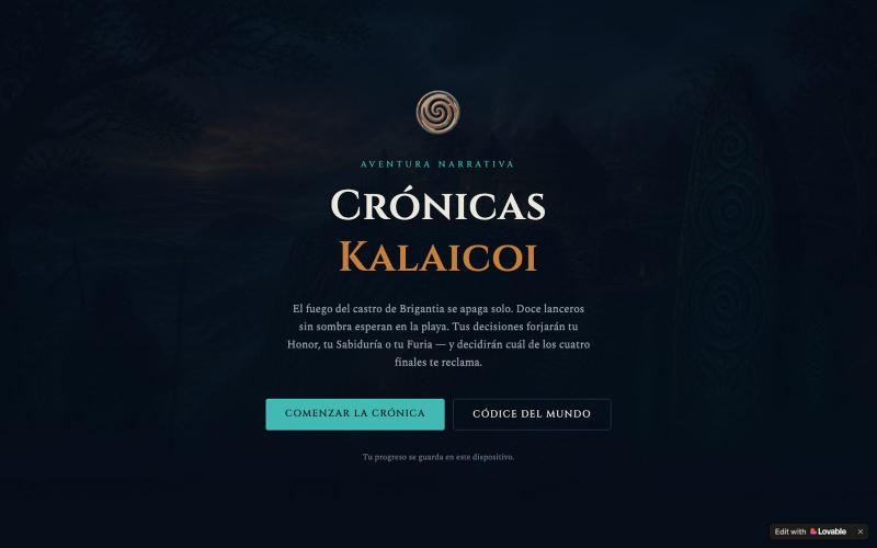 Crónicas Kalaicoi — Aventura narrativa — screenshot