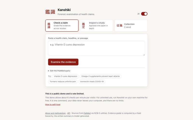 Kanshiki: how strong is the evidence? — screenshot