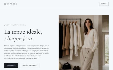 Kapsule — Votre styliste personnel IA — screenshot