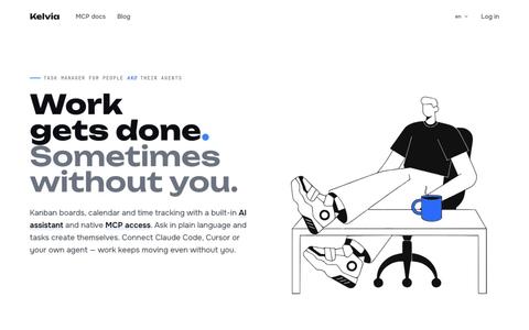 Kelvia — boards and tasks for people and AI agents — screenshot