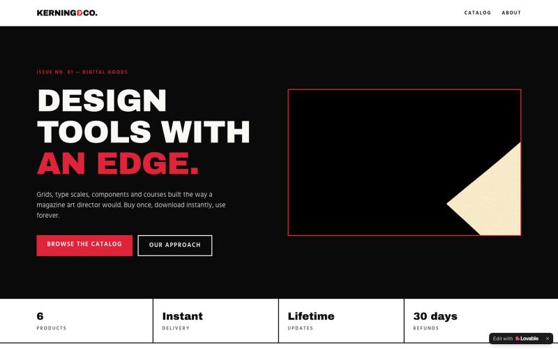 Kerning & Co. — Digital Goods for Designers — screenshot