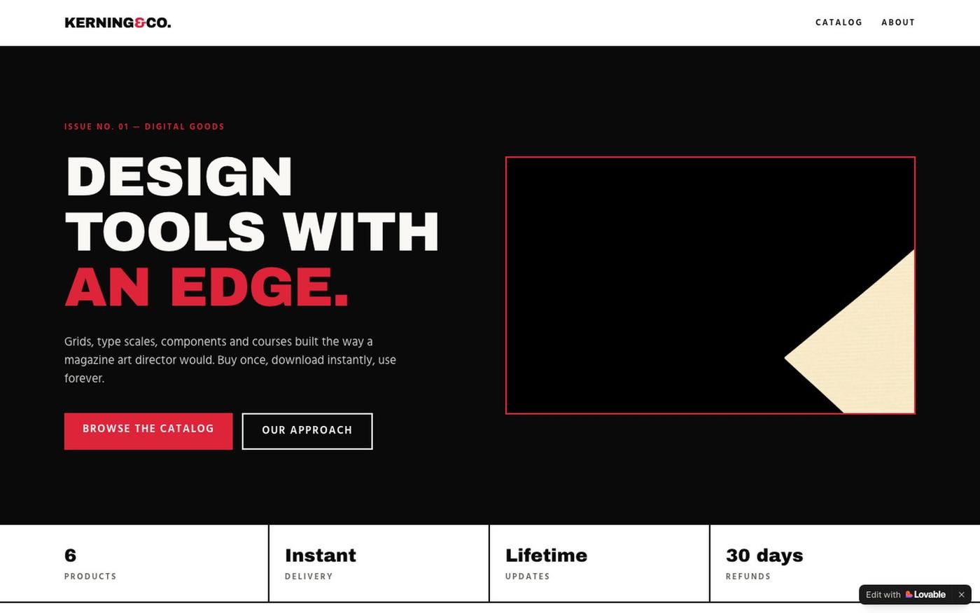 Kerning & Co. — Digital Goods for Designers — screenshot