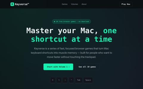 Keyverse — Master Your Mac, One Shortcut at a Time — screenshot