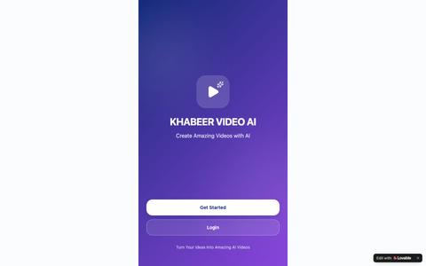 Khabeer Video AI — Create Amazing Videos with AI — screenshot