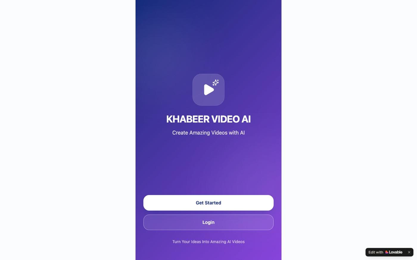 Khabeer Video AI — Create Amazing Videos with AI — screenshot