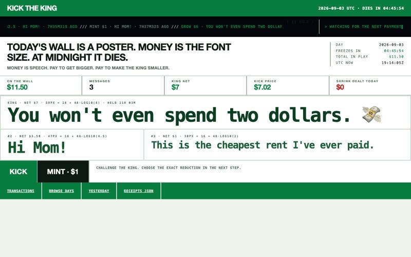 kicktheking — screenshot