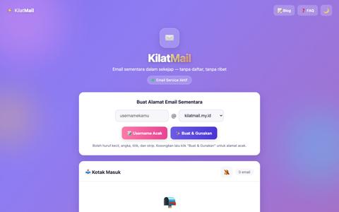 KilatMail ⚡ — Email Sementara dalam Sekejap — screenshot