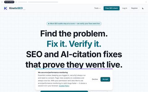 Fix your SEO & get cited by AI - KinetixSEO — screenshot