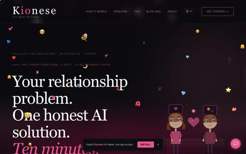 Kionese — Pre-Therapy AI | Relationship Clarity — screenshot
