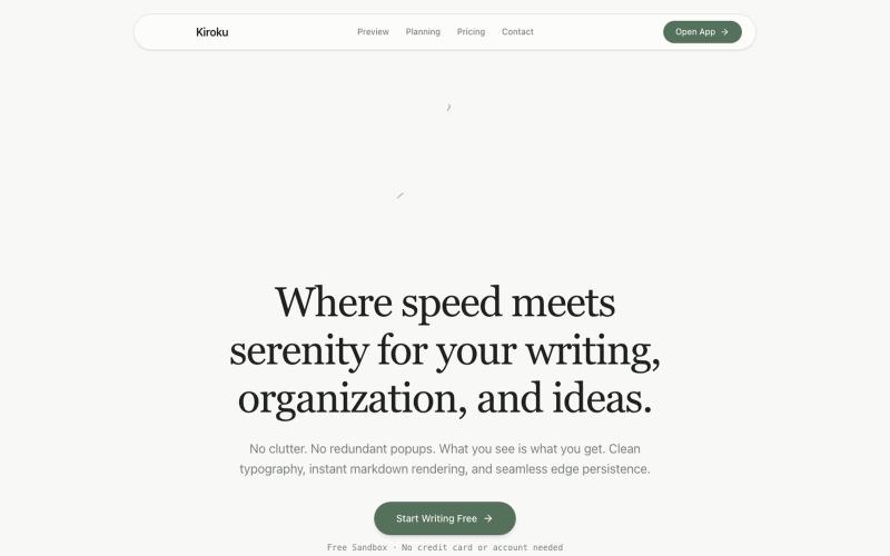 Kiroku: Minimalist Living Library — screenshot