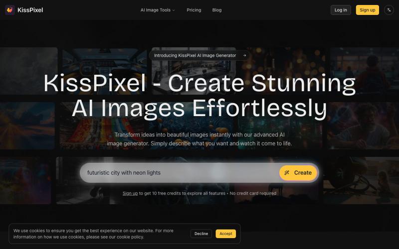 KissPixel - Create Stunning AI Images Effortlessly — screenshot